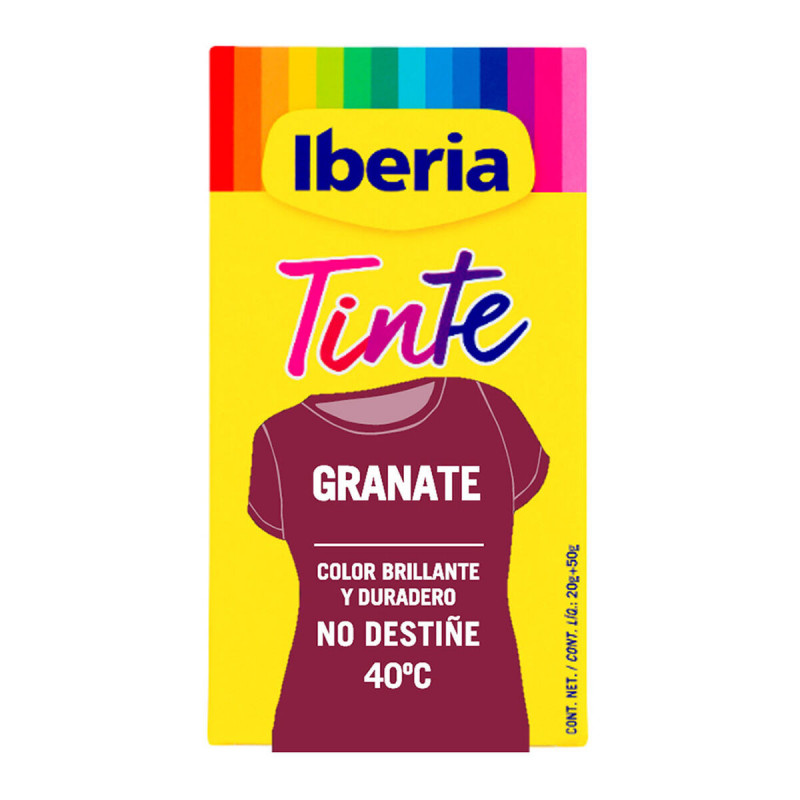 Tinta para Roupa Tintes Iberia Grená 40º C
