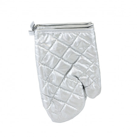 Guantone da Forno Quttin Argentato 25 x 16 x 24 cm Set 2 Pezzi (24 Unità)