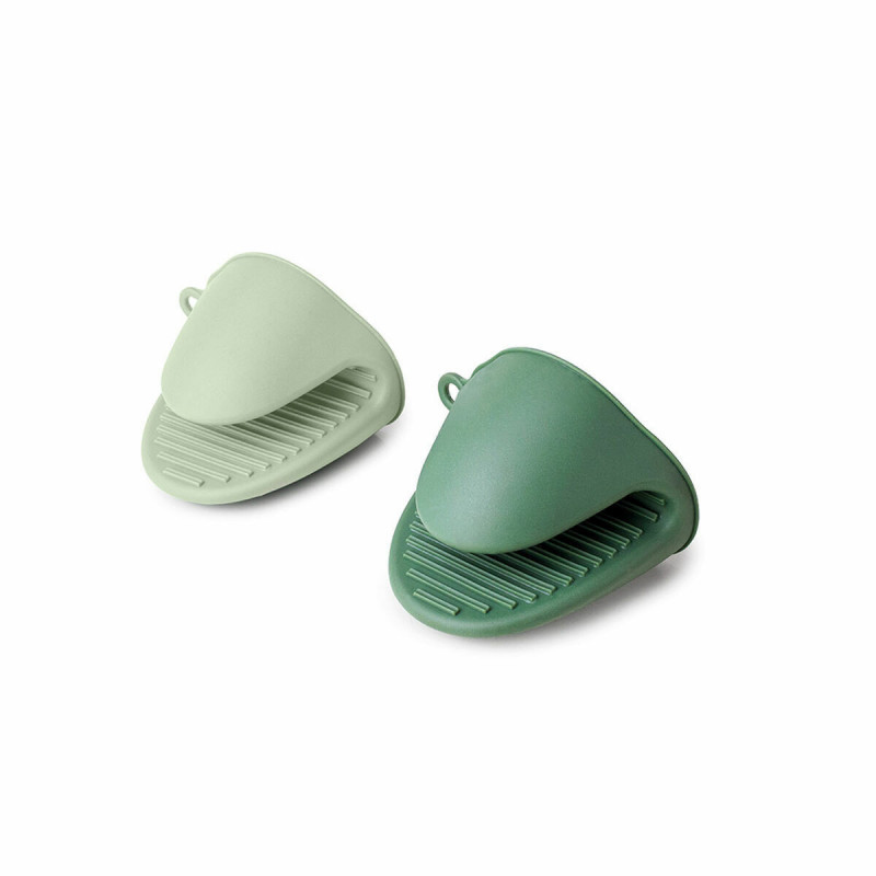 Guantone da Forno Ibili Verde Silicone 8,5 cm (2 Unità)
