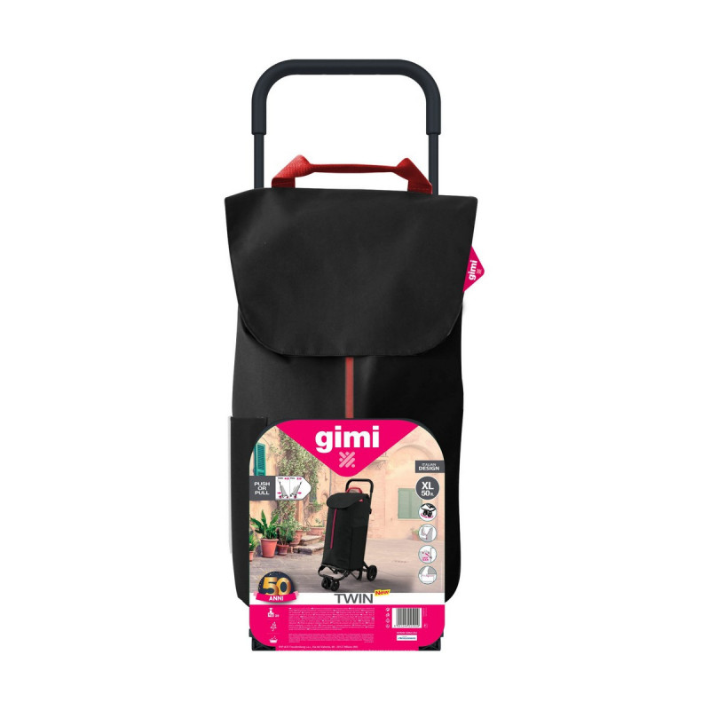Carro de Compras Gimi Twin Urban Preto 50 L 39 x 52 x 95 cm