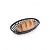 Cesta para el Pan Negro Plástico Ovalado 24 x 15 x 4,5 cm (36 Unidades)