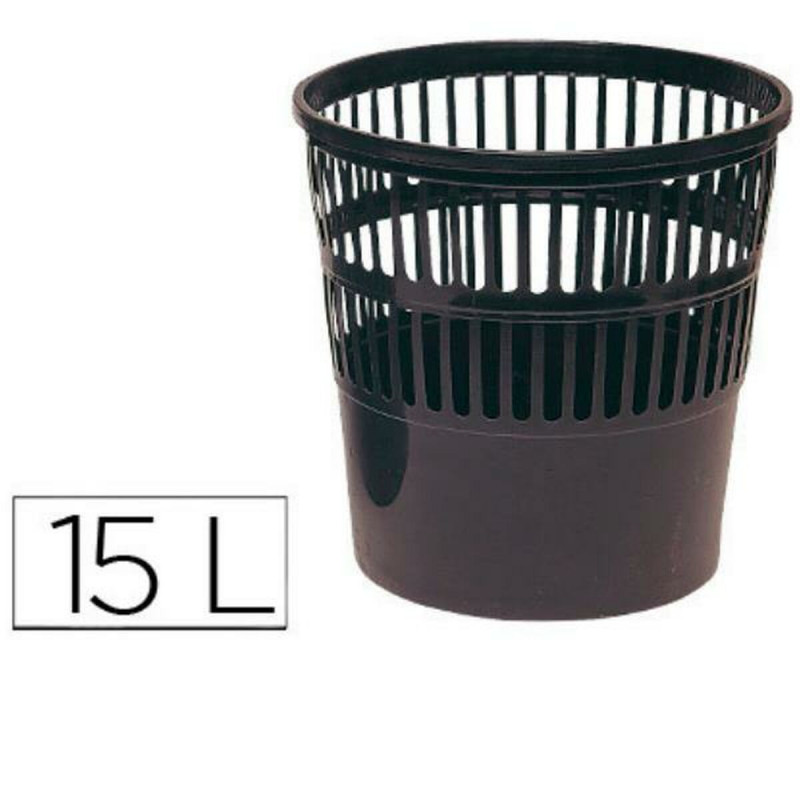 Cestino Q-Connect KF15149 Nero Plastica 15 L