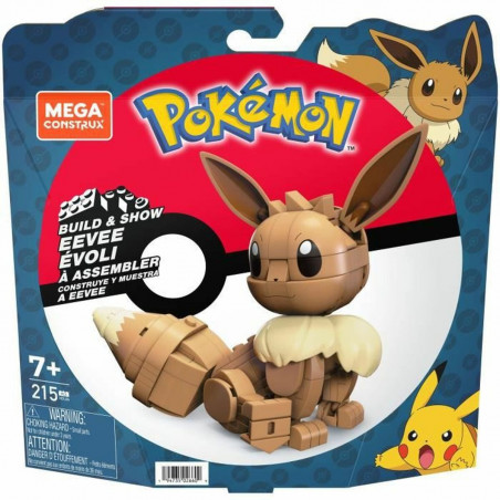 Figura articulada Mega Construx  Eevee Medium + 7 Anos 215 Peças
