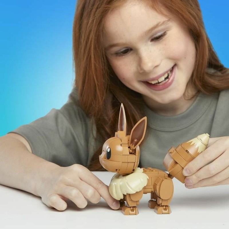 Figura articulada Mega Construx  Eevee Medium + 7 Anos 215 Peças