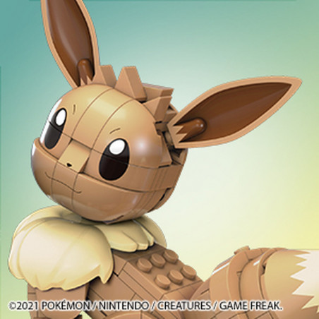 Figura Articulada Mega Construx  Eevee Medium + 7 Años 215 Piezas