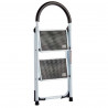 Folding ladder Kipit White Black Grey Metal 38 x 50 x 84 cm (6 Units)