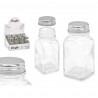 Salt cellar Vivalto Transparent Metal Glass 4 x 9 x 4 cm (12 Units)