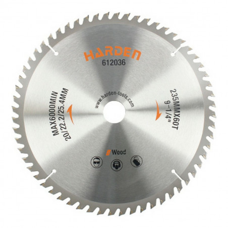 Disco de corte Harden Madeira Ø 235 x 25,4 mm