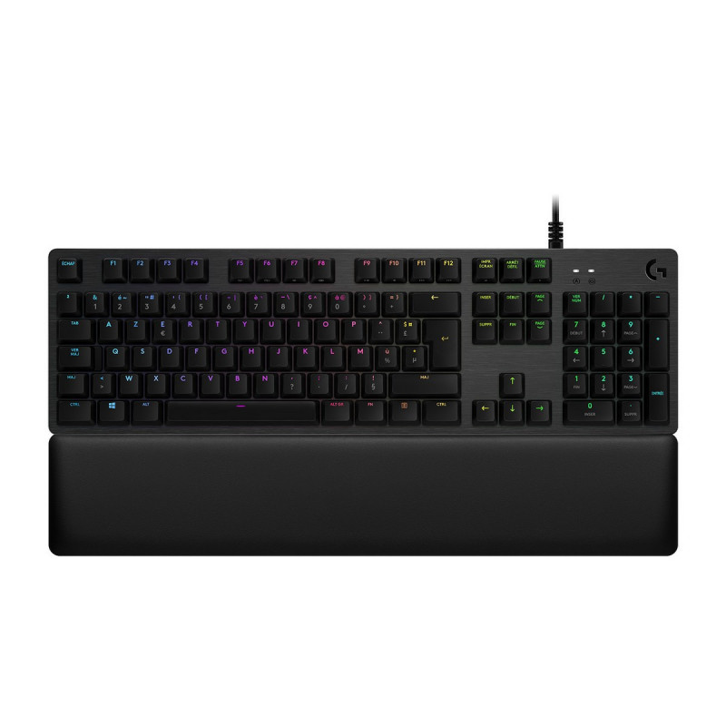Teclado Bluetooth com Suporte para Táblete Logitech G513 CARBON LIGHTSYNC RGB Mechanical Gaming Keyboard, GX Brown Francês AZERT