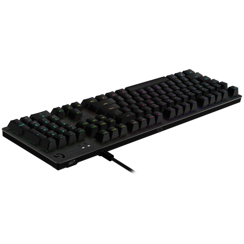 Teclado Bluetooth com Suporte para Táblete Logitech G513 CARBON LIGHTSYNC RGB Mechanical Gaming Keyboard, GX Brown Francês AZERT