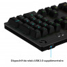 Teclado Bluetooth con Soporte para Tablet Logitech G513 CARBON LIGHTSYNC RGB Mechanical Gaming Keyboard, GX Brown Francés AZERTY