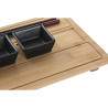Conjunto de sushi DKD Home Decor Natural Preto Bambu Grés Oriental