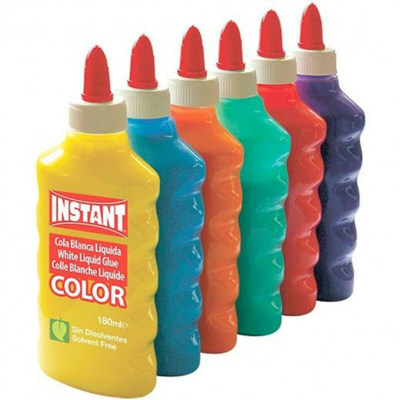 Instant Glue Playcolor Instant 180 ml Multicolour 6 Pieces