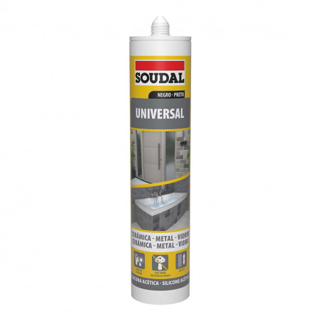 Silicona Soudal 115926 Universal Negro 280 ml