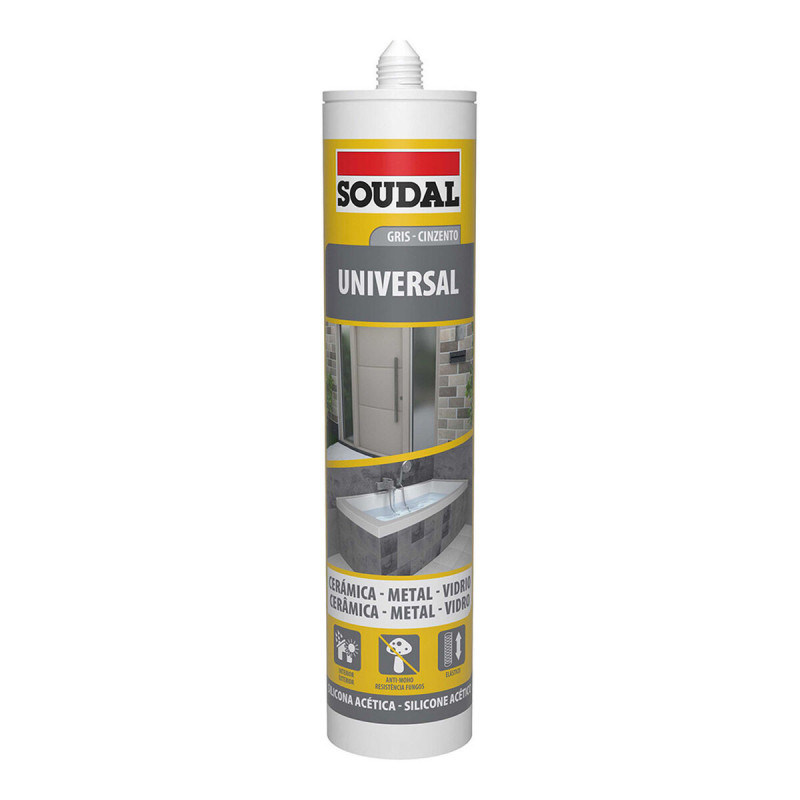 Silicone Soudal 115927 Universale Grigio 280 ml