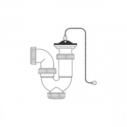 Spülbecken Siphon Mirtak PVC