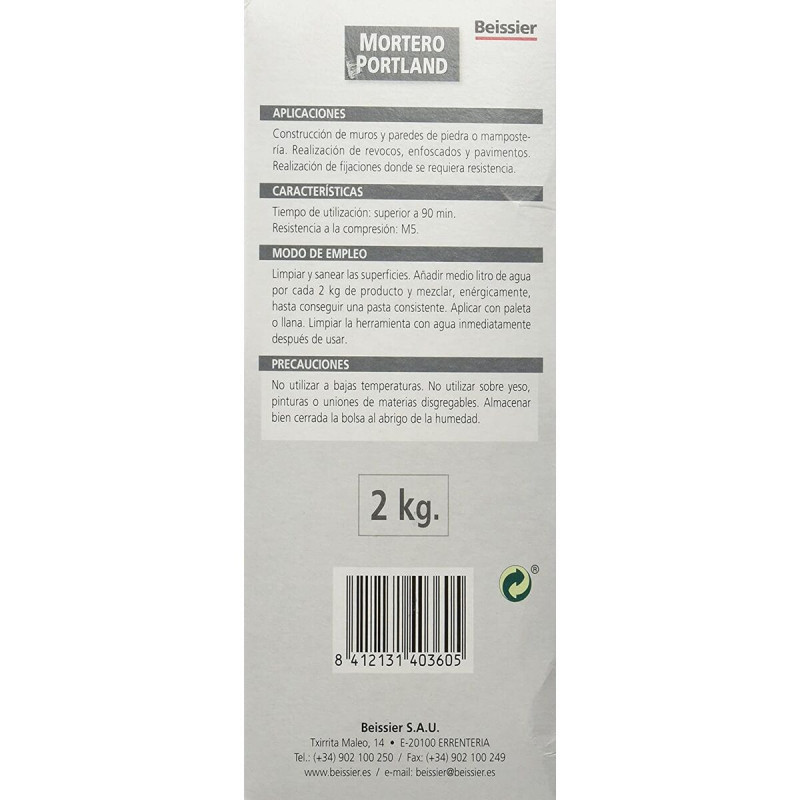Mortero de obra Beissier 70303-001 Portland