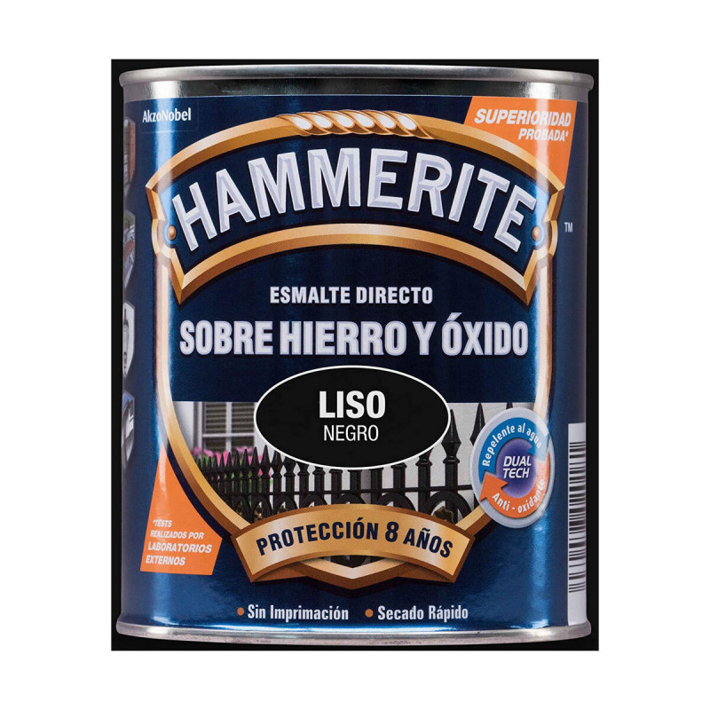 Esmalte Antioxidante Hammerite 5093791 Negro 750 ml Brillante