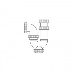 Spülbecken Siphon Mirtak PVC