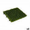 Piastrella ad Incastro Ibergarden Verde Plastica Prato artificiale 30 x 3,5 x 30 cm Prato (6 Unità)
