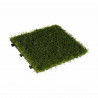 Interlocking Floor Tile Ibergarden Green Plastic Astro-turf 30 x 3,5 x 30 cm Grass (6 Units)