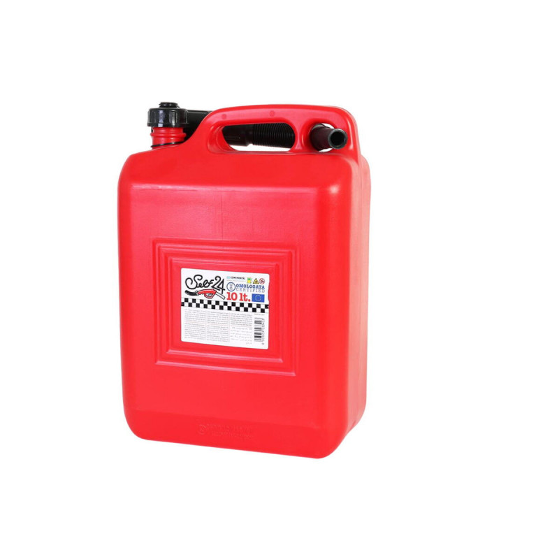 Serbatoio per Carburante con Imbuto Continental Self Rosso 10 L (4 Unità)