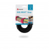 Velcro Cable Ties Velcro One-Wrap Strap Black 13 mm x 20 cm (25 Units)