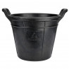 Cubo con Asa Bellota 18 L industrial Negro Goma de caucho Resistente