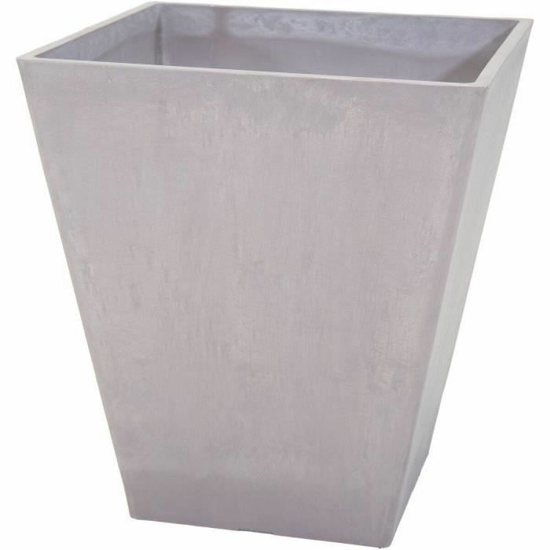 Vaso Mega Collections Ecostone Square Castanho Taupe Plástico Reciclado 48 x 57 cm