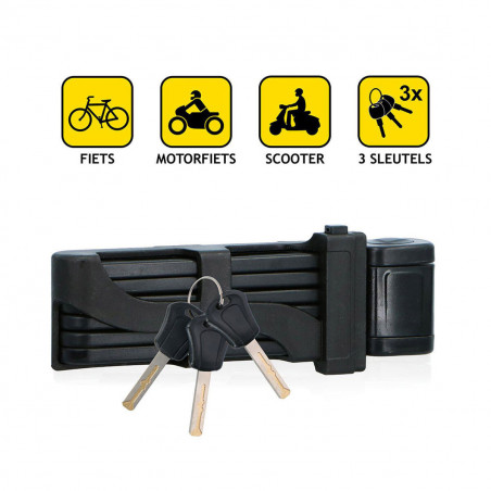 Key padlock Dunlop Steel Rectangular Foldable