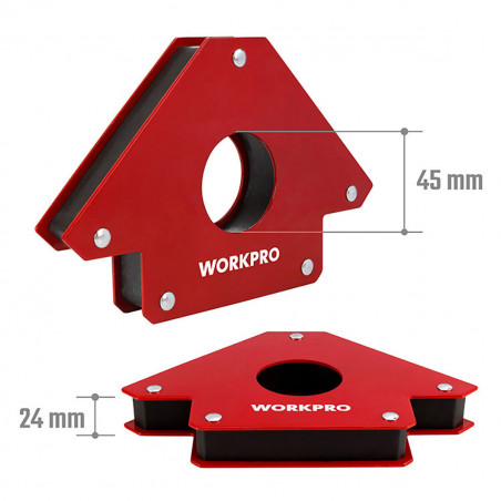 Escuadra magnética de soldadura Workpro 5" 12,5 cm