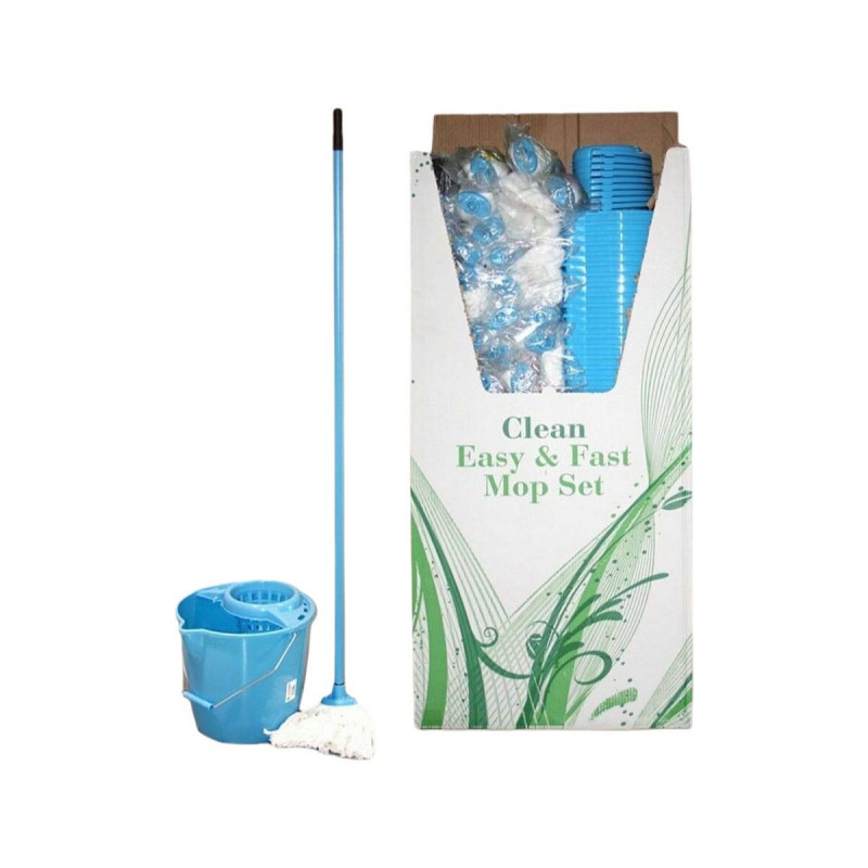 Set secchio e mocio La Mopperia Azul Azzurro (40 Unità)