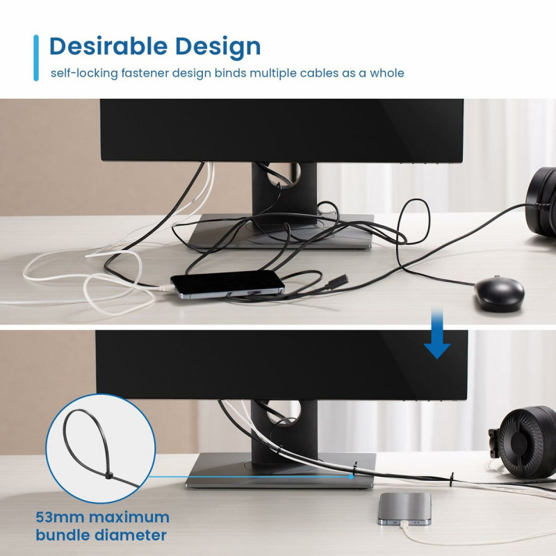 Flanges para cabos Ewent EW1564 Preto 100 Peças (100 Unidades)