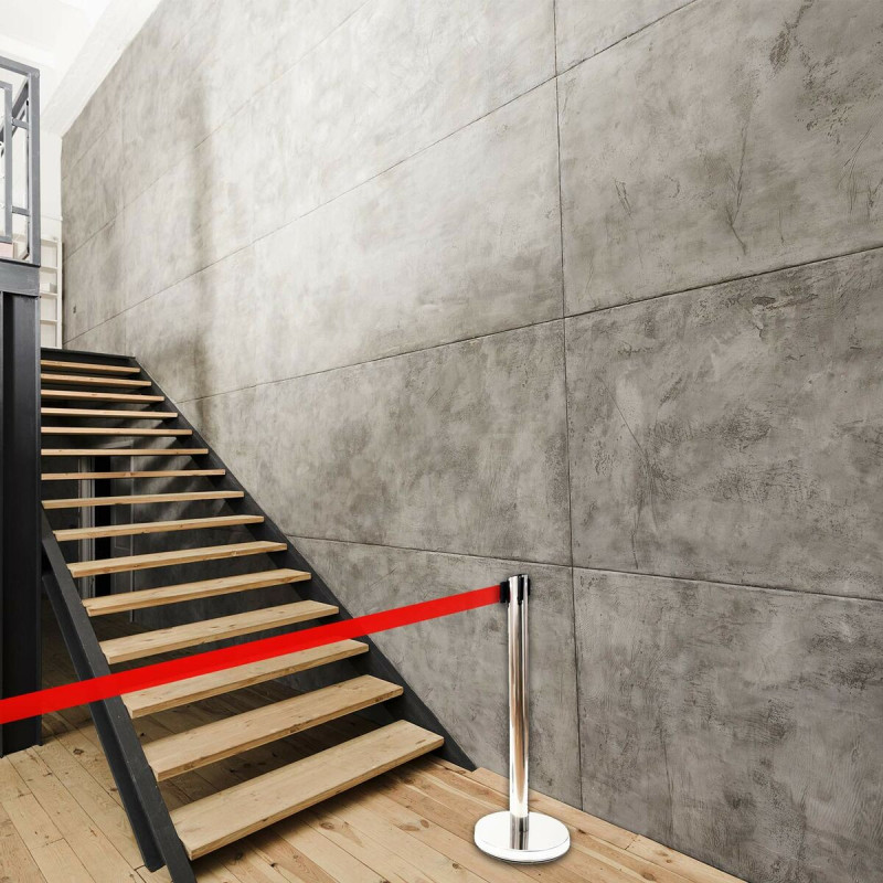 Separador NMZ Extensível Vermelho Prateado Aço inoxidável 2 m