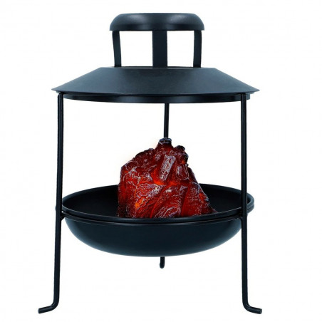 Aquecedor Ambients Leve LED Carvão Decorativo 22 x 30 x 22 cm (2 Unidades)