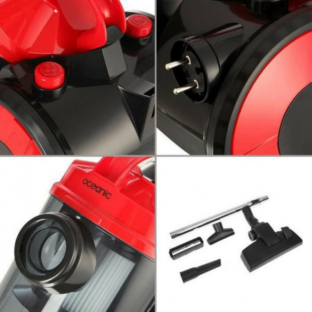 Aspirador sem Saco Oceanic VC10RBAX2 Preto Vermelho rouge 700 W