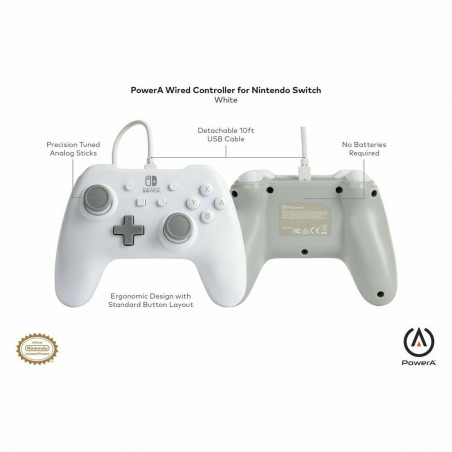 Controller Gaming Powera 1517033-03 Bianco Nintendo Switch