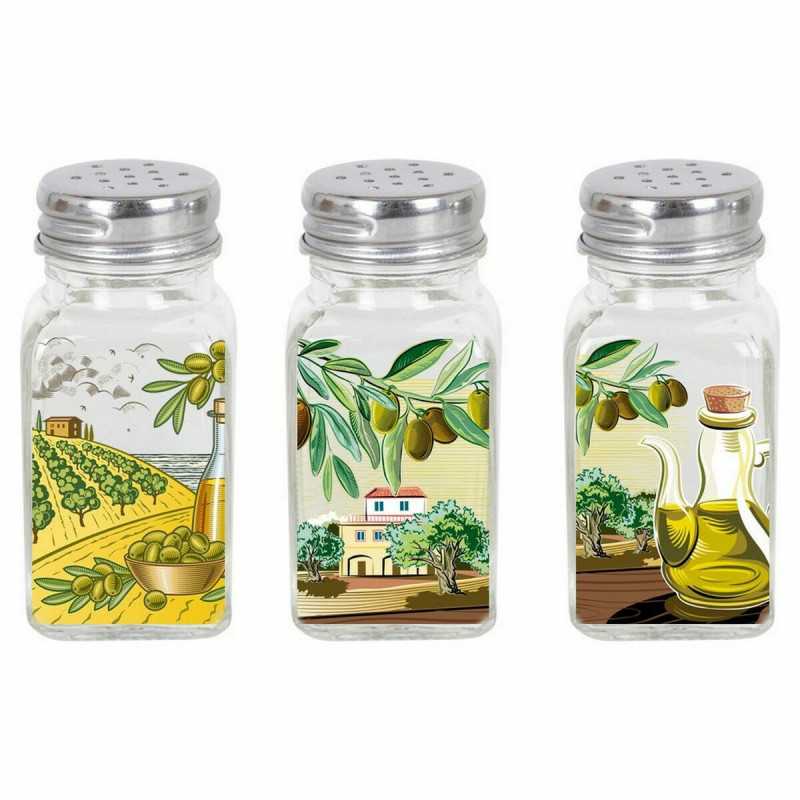 Salière Anna verre 4 x 4 x 10 cm (25 Unités)