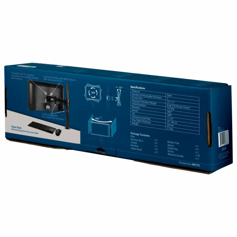 Supporto da Tavolo per Schermo Arctic AEMNT00039A 32" 13"