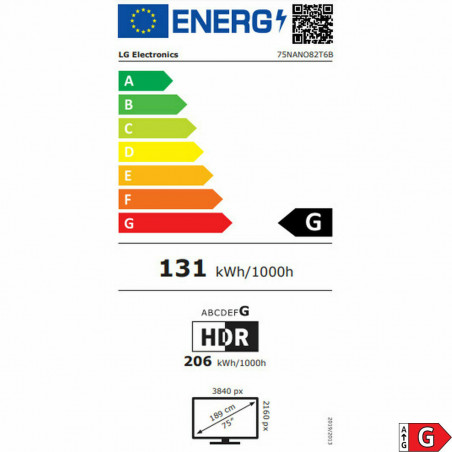 TV intelligente LG 75NANO82T6B.AEU 4K Ultra HD 75"