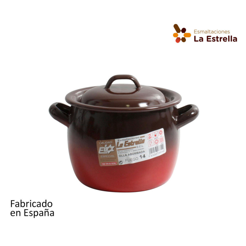 Casserole with Lid La Estrella Fuego ø 12 x 11 cm (4 Units)