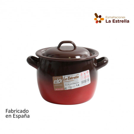 Olla con Tapa La Estrella Fuego ø 12 x 11 cm (4 Unidades)