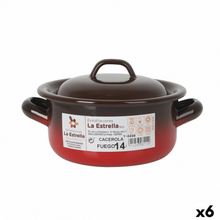 Casserole La Estrella Fuego 1L Ø 14 x 7 cm (6 Units)