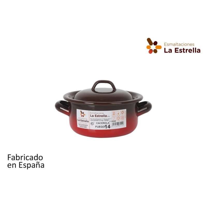 Casseruola La Estrella Fuego 1L Ø 14 x 7 cm (6 Unità)