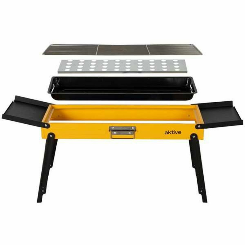 Grill Tragbarer Aktive Stahl 89 x 32 x 22 cm Gelb