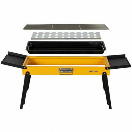 Barbecue Portatile Aktive Acciaio 89 x 32 x 22 cm Giallo