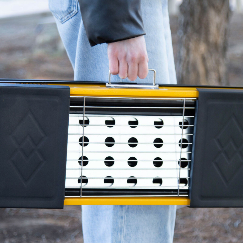 Barbecue Portatile Aktive Acciaio 89 x 32 x 22 cm Giallo