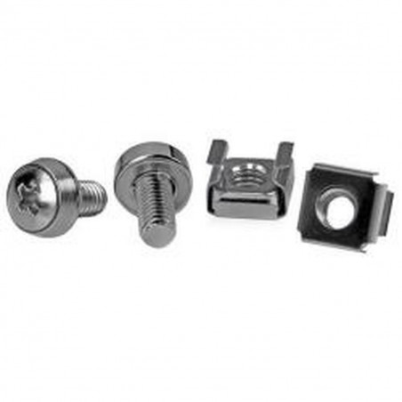 Suporte Startech CABSCREWM6 Prateado Aço inoxidável (50 Unidades)