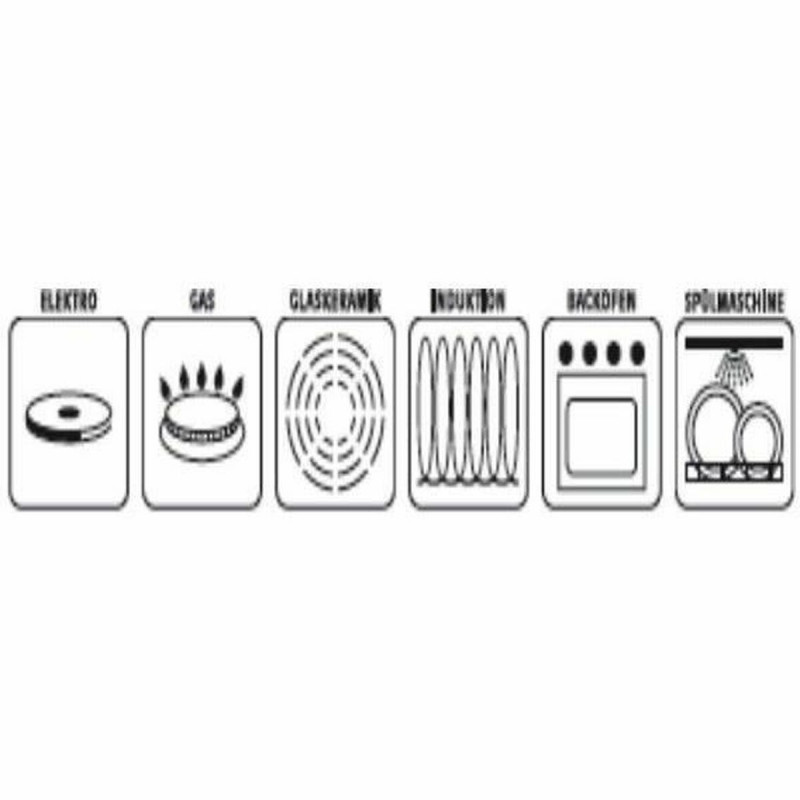 Casserole avec Couvercle GSW Noir Acier émaillé