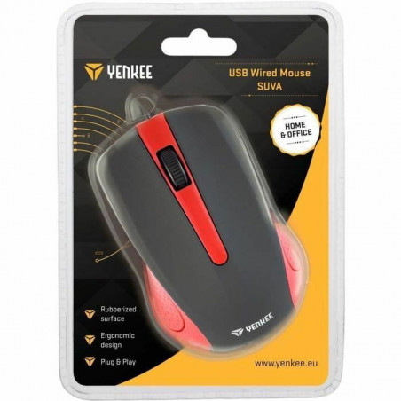 Souris Yenkee YMS 1015RD Noir 1000 dpi
